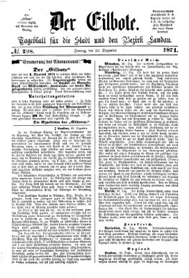 Der Eilbote Freitag 22. Dezember 1871