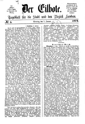 Der Eilbote Sonntag 7. Januar 1872