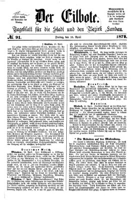 Der Eilbote Freitag 19. April 1872