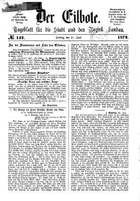 Der Eilbote Freitag 21. Juni 1872