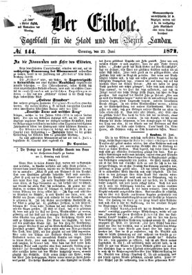 Der Eilbote Sonntag 23. Juni 1872