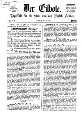 Der Eilbote Dienstag 2. Juli 1872