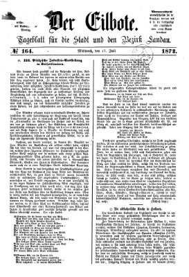 Der Eilbote Mittwoch 17. Juli 1872