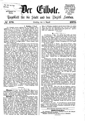 Der Eilbote Samstag 3. August 1872