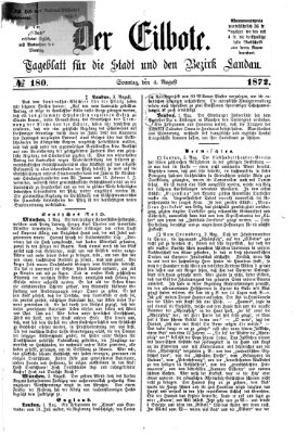 Der Eilbote Sonntag 4. August 1872