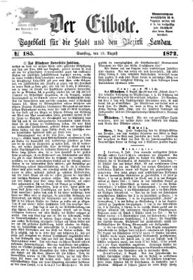 Der Eilbote Samstag 10. August 1872