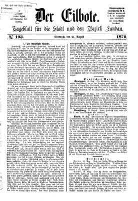 Der Eilbote Mittwoch 21. August 1872