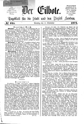 Der Eilbote Sonntag 15. September 1872