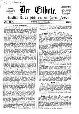 Der Eilbote Mittwoch 18. September 1872