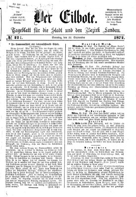 Der Eilbote Sonntag 22. September 1872