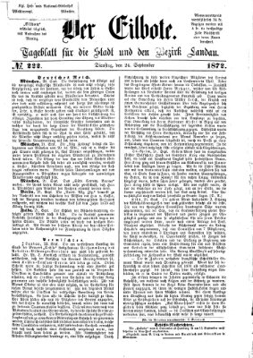 Der Eilbote Dienstag 24. September 1872