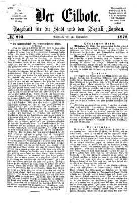 Der Eilbote Mittwoch 25. September 1872