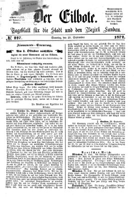 Der Eilbote Sonntag 29. September 1872