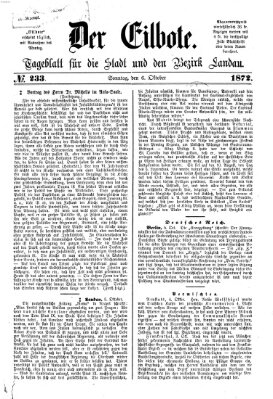 Der Eilbote Sonntag 6. Oktober 1872