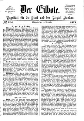 Der Eilbote Mittwoch 13. November 1872