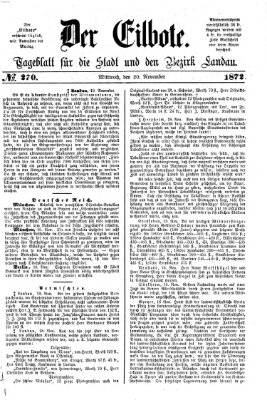 Der Eilbote Mittwoch 20. November 1872