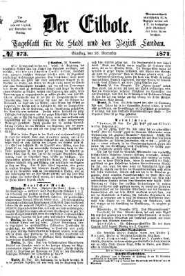 Der Eilbote Samstag 23. November 1872