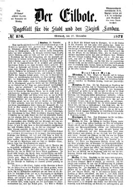 Der Eilbote Mittwoch 27. November 1872