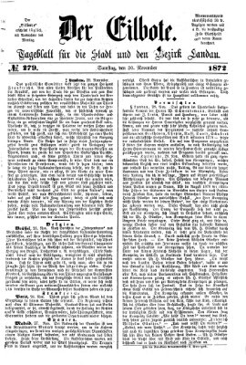 Der Eilbote Samstag 30. November 1872