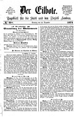 Der Eilbote Sonntag 22. Dezember 1872