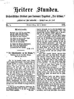 Heitere Stunden (Der Eilbote) Donnerstag 4. Januar 1872