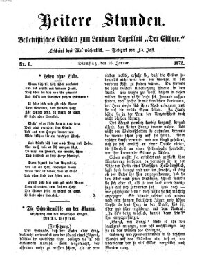 Heitere Stunden (Der Eilbote) Dienstag 16. Januar 1872