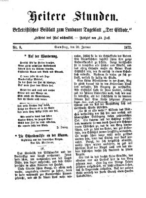 Heitere Stunden (Der Eilbote) Samstag 20. Januar 1872