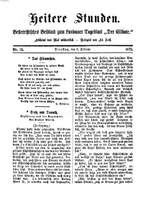 Heitere Stunden (Der Eilbote) Dienstag 6. Februar 1872