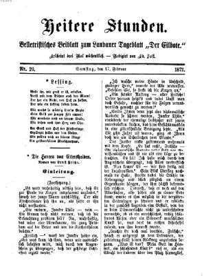 Heitere Stunden (Der Eilbote) Samstag 17. Februar 1872