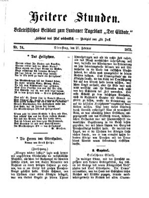 Heitere Stunden (Der Eilbote) Dienstag 27. Februar 1872