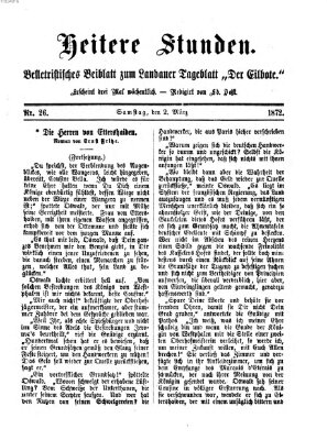 Heitere Stunden (Der Eilbote) Samstag 2. März 1872