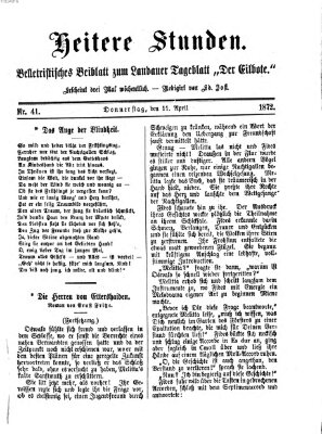 Heitere Stunden (Der Eilbote) Montag 11. März 1872