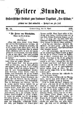 Heitere Stunden (Der Eilbote) Montag 18. März 1872