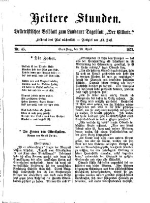 Heitere Stunden (Der Eilbote) Mittwoch 20. März 1872