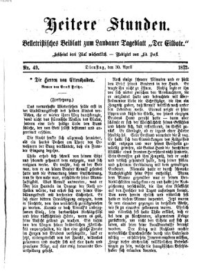 Heitere Stunden (Der Eilbote) Samstag 30. März 1872