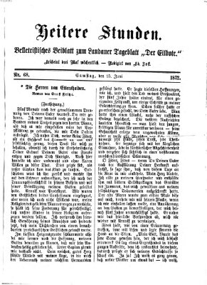 Heitere Stunden (Der Eilbote) Samstag 15. Juni 1872