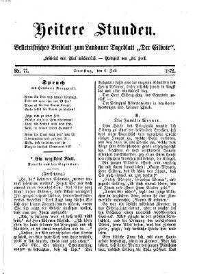 Heitere Stunden (Der Eilbote) Samstag 6. Juli 1872