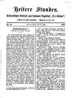 Heitere Stunden (Der Eilbote) Donnerstag 18. Juli 1872