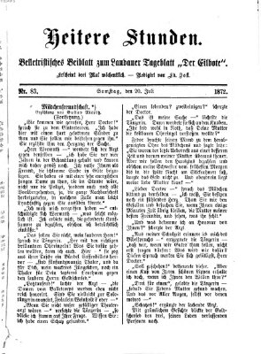 Heitere Stunden (Der Eilbote) Samstag 20. Juli 1872