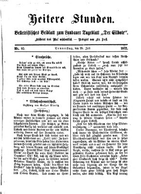 Heitere Stunden (Der Eilbote) Donnerstag 25. Juli 1872