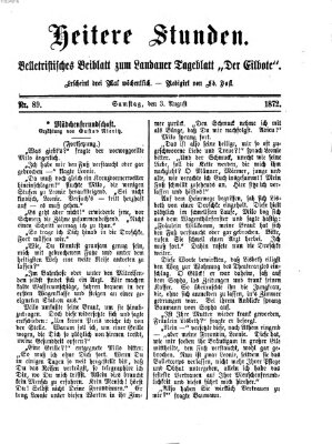 Heitere Stunden (Der Eilbote) Samstag 3. August 1872