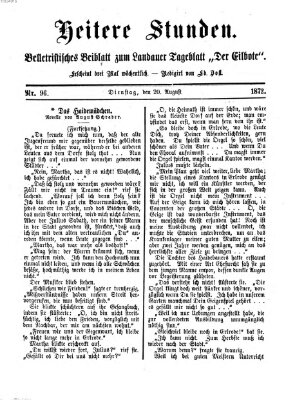 Heitere Stunden (Der Eilbote) Dienstag 20. August 1872