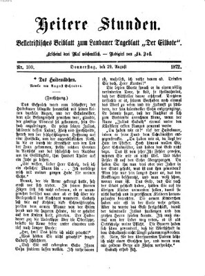 Heitere Stunden (Der Eilbote) Donnerstag 29. August 1872