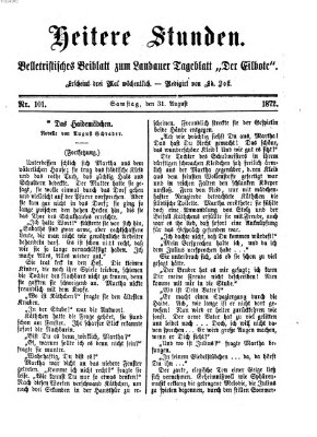 Heitere Stunden (Der Eilbote) Samstag 31. August 1872