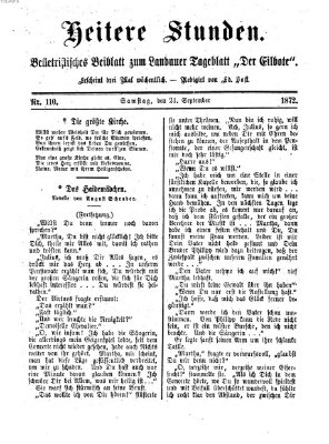 Heitere Stunden (Der Eilbote) Samstag 21. September 1872