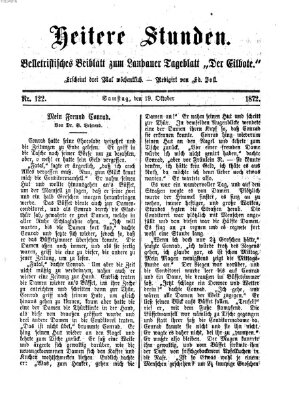 Heitere Stunden (Der Eilbote) Samstag 19. Oktober 1872