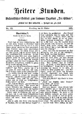 Heitere Stunden (Der Eilbote) Samstag 26. Oktober 1872