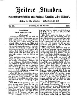 Heitere Stunden (Der Eilbote) Dienstag 12. November 1872