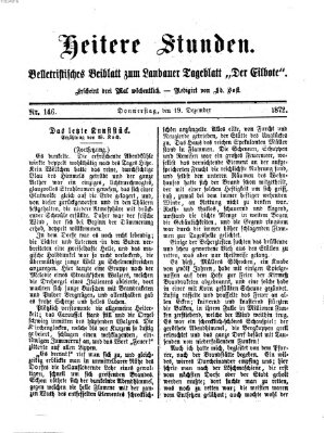 Heitere Stunden (Der Eilbote) Donnerstag 19. Dezember 1872