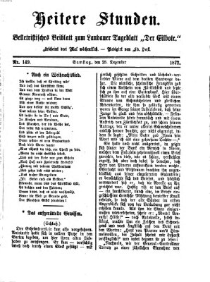 Heitere Stunden (Der Eilbote) Sonntag 29. Dezember 1872